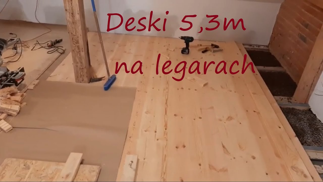 Stary dom - podłoga sosnowa na legarach