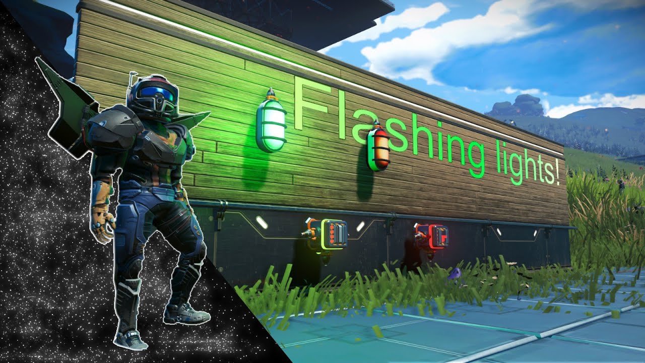 How to make flashing lights in No Man's Sky! (For beginners)