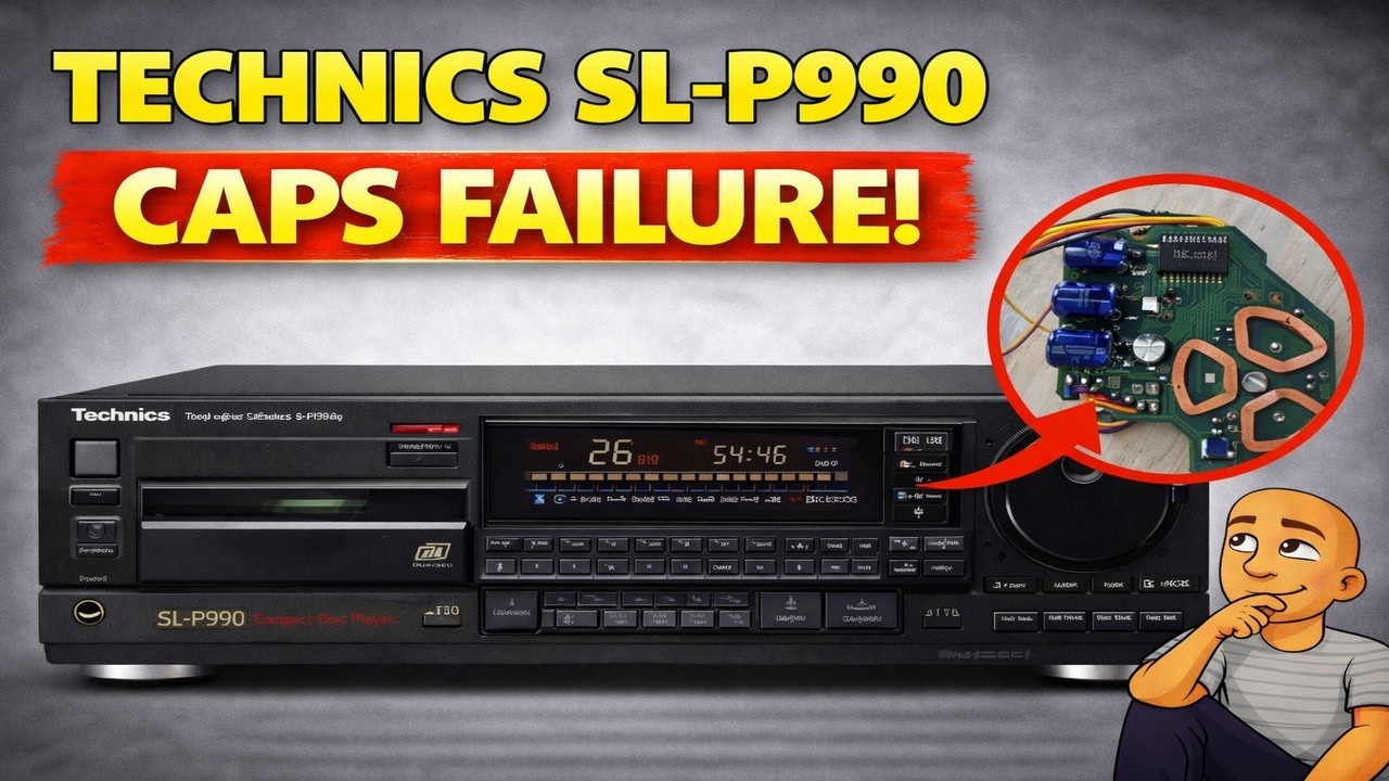 Как починить классический флагманский CD-плеер Technics SL-P990, который не вращает диски