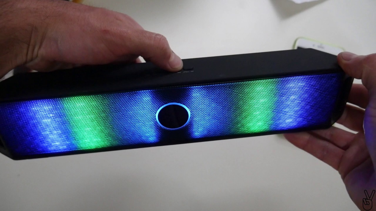 Portable bluetooth speaker review with LED lights - Kmart