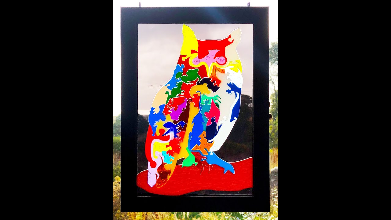 Making a UV-protective openable, hangable, magnetised frame for stained glass art puzzles