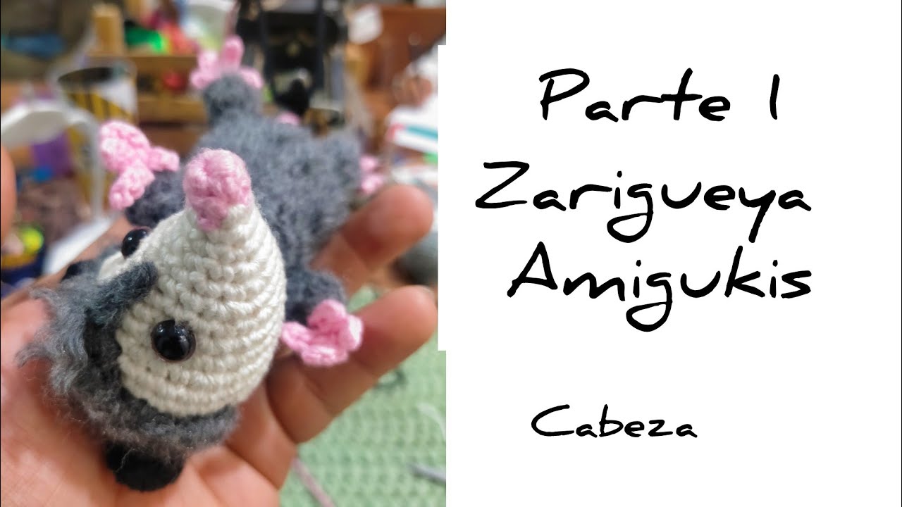 Tejiendo una zarigueya paso a paso con amigukis. Primera parte