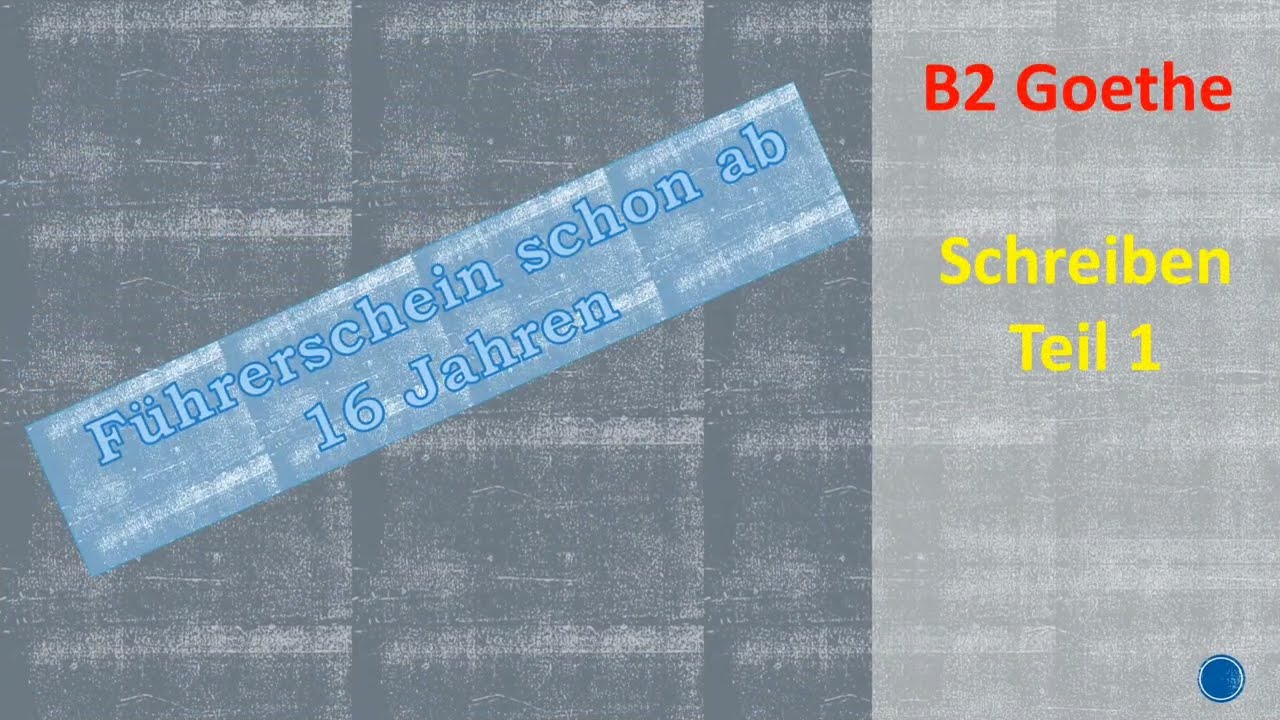 Führerschein #schreiben #teil1  #goethe #b2 #prüfungsvorbereitung