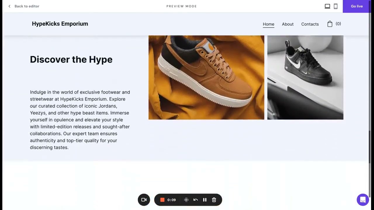 Luxury Footwear and Exclusive Hype at HypeKicks Emporium   Hostinger Website Builder   1 August 2023