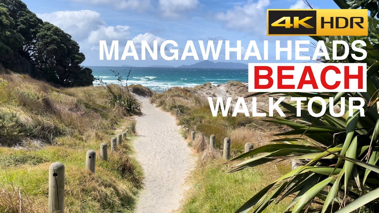 Mangawhai Heads Beach Walking Tour New Zealand 4K HDR