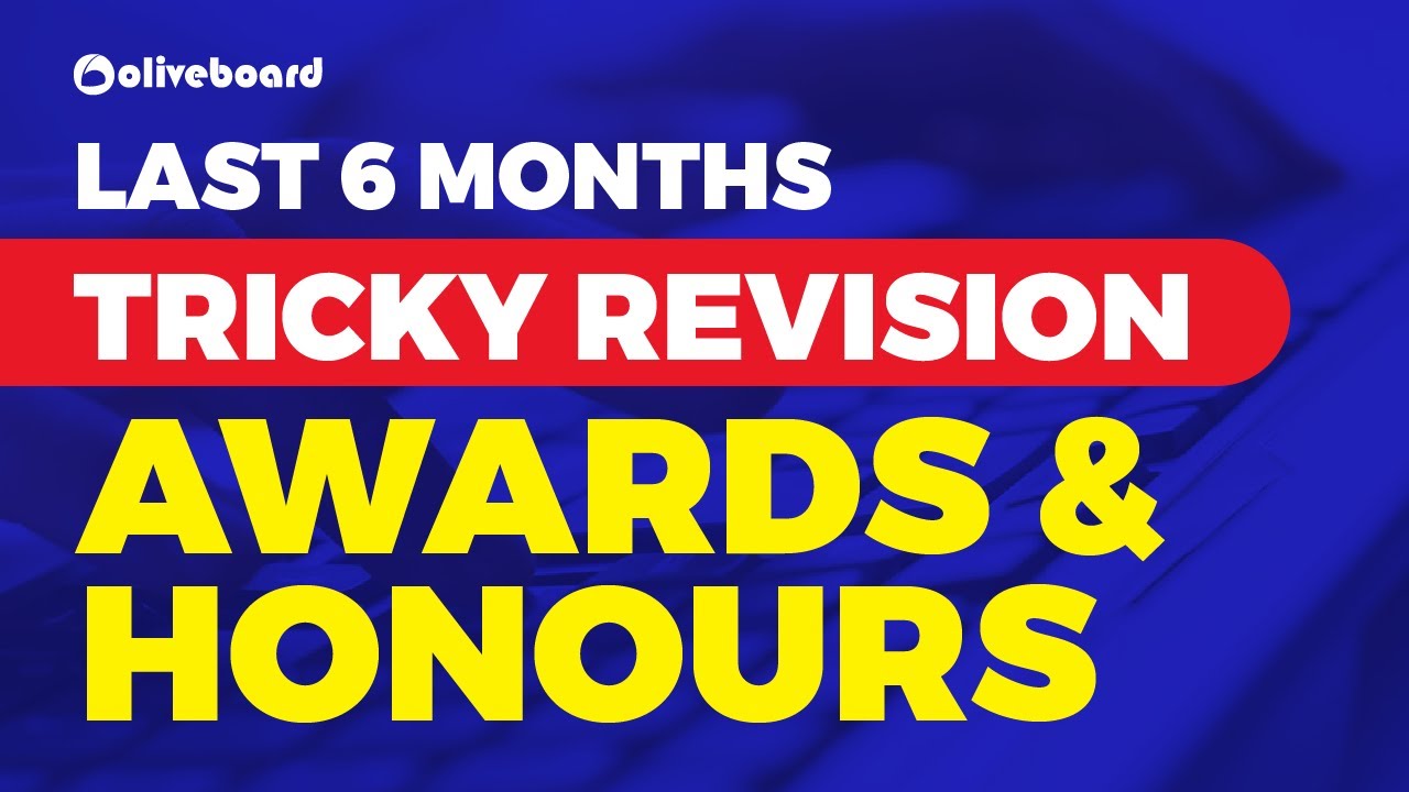 Awards & Honours | Last 6 Months Tricky Revision | Current Affairs | Banking Awareness | RRB PO