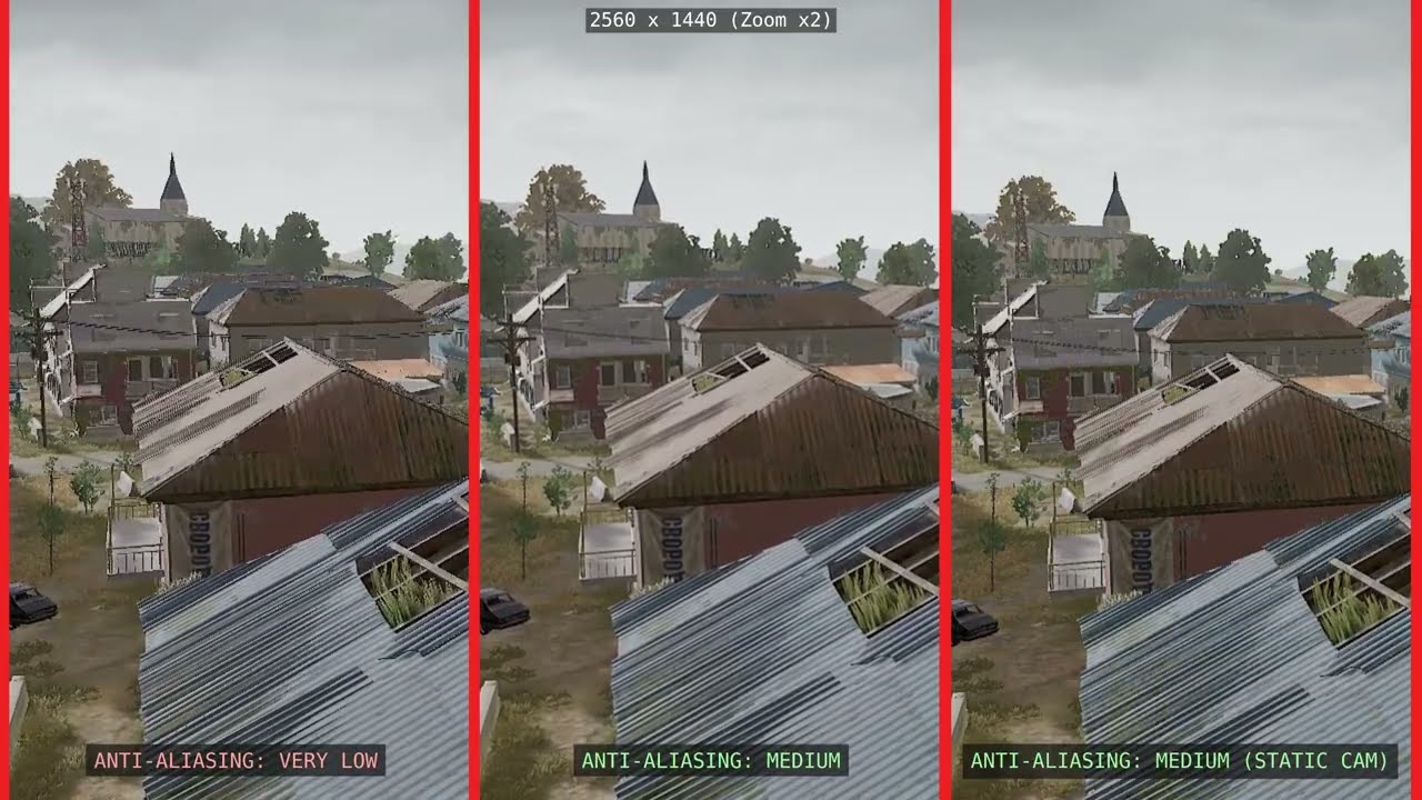 ⚙️PUBG PC ANTI-ALIASING TEST (Side-by-side comparison of graphics settings) | 2025
