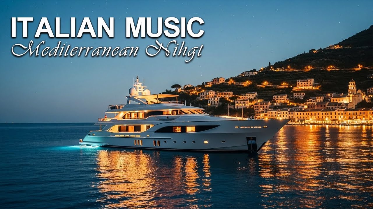 Italian Music – Mediterranean Dream 🛥️ Nightfall Over Silent Waters