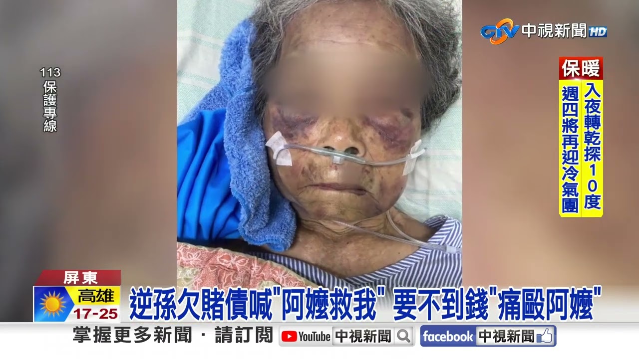 可惡逆孫! 要不到錢花 竟暴打