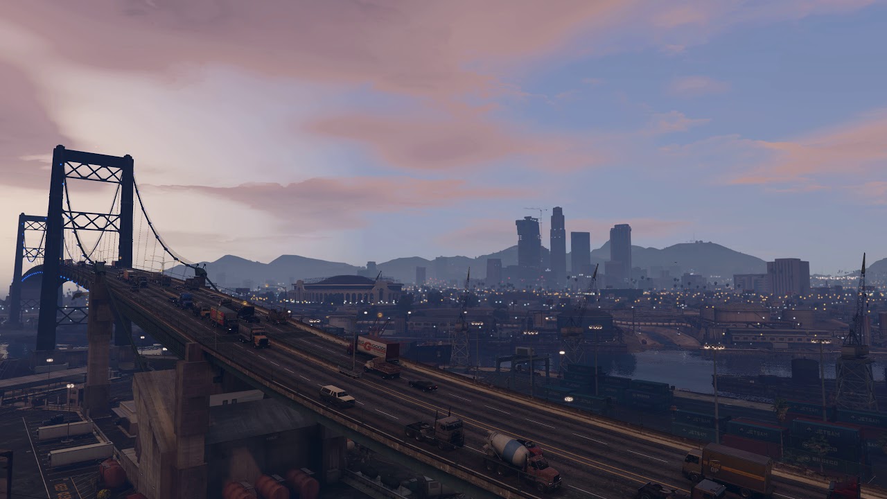 GTA 5 live wallpaper with city sounds (4K UHD GTA V time lapse)