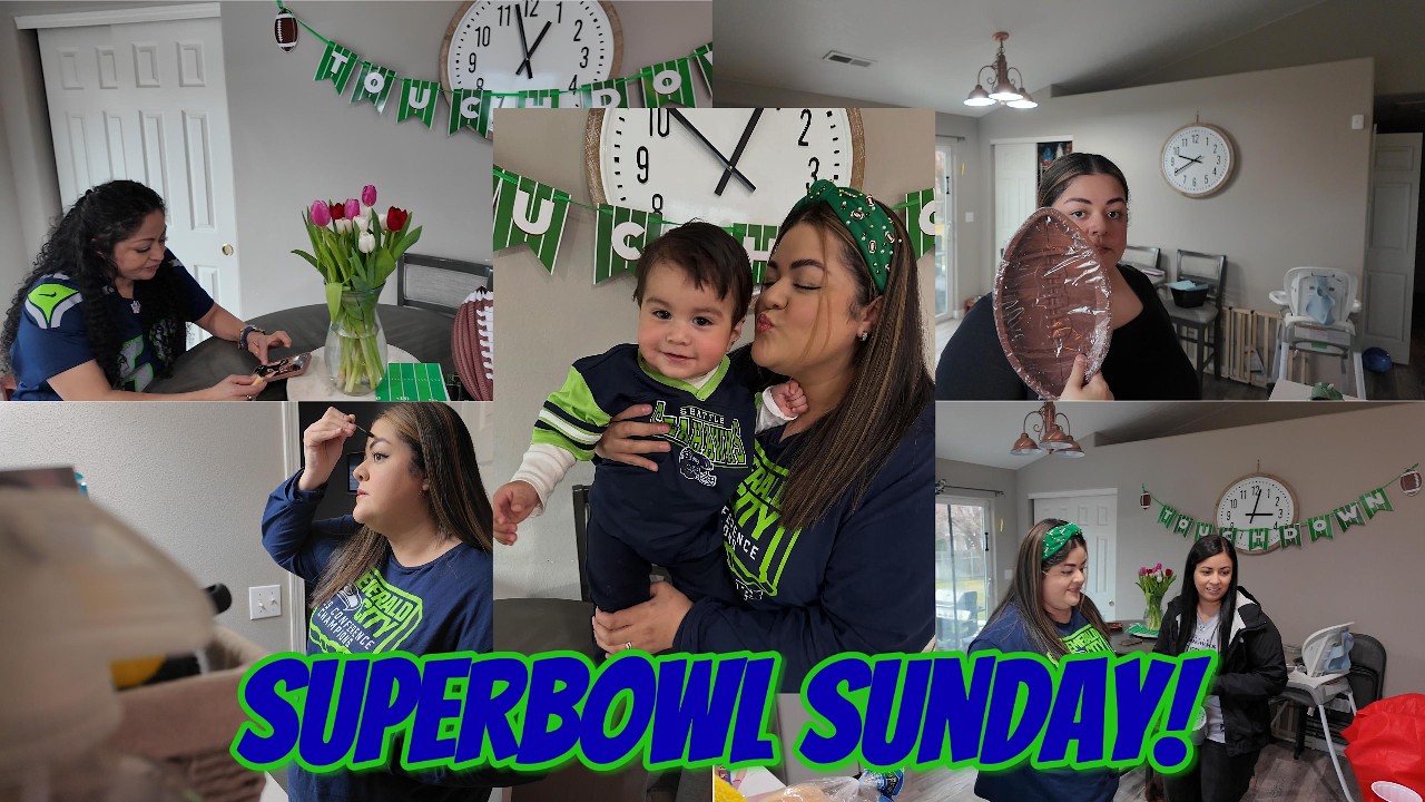 My Family Turned Our Super Bowl Prep into a COMEDY Show 😂🏈  + SEAHAWKS WIN !! 💚💙