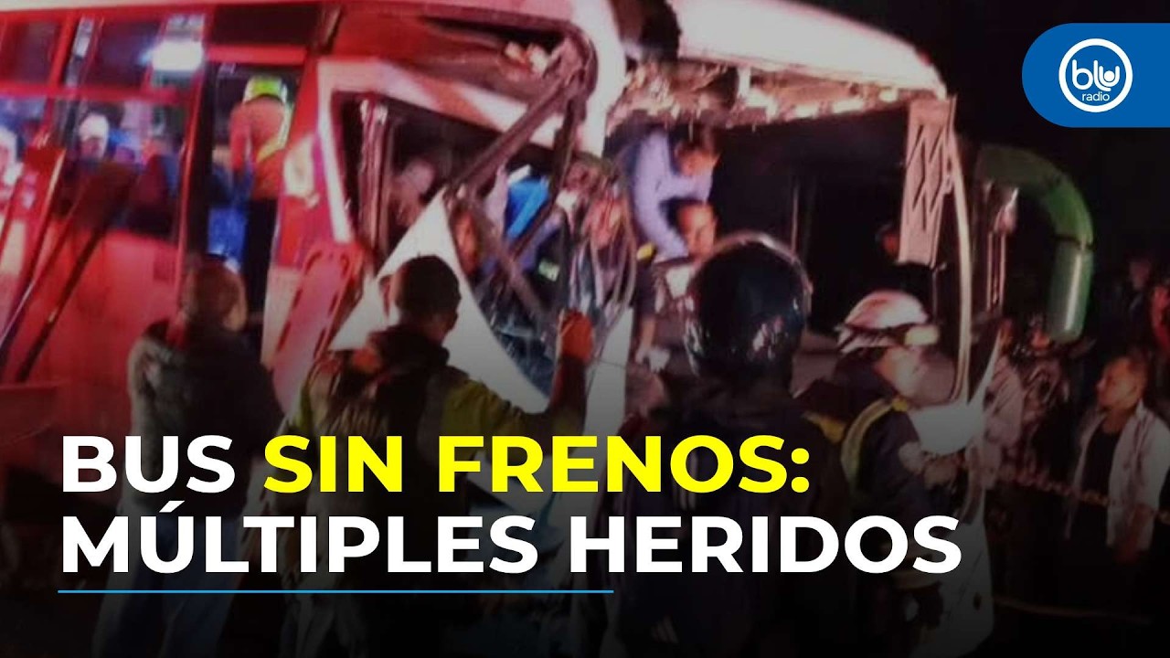 Grave choque de buses en vía Bogotá–La Vega: se habría quedado sin frenos