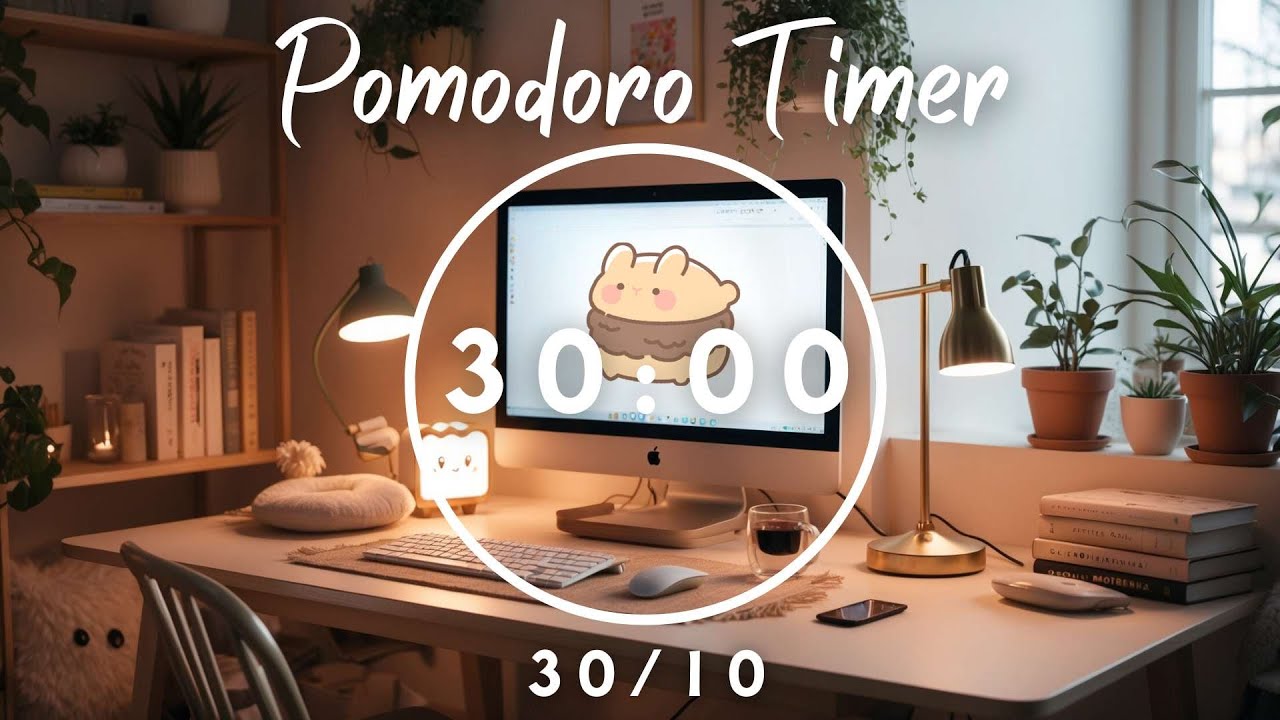 🍃 30/10 Study With Me 📚Focus with Lofi Pomodoro Timer & Aesthetic Vibes 🌿
