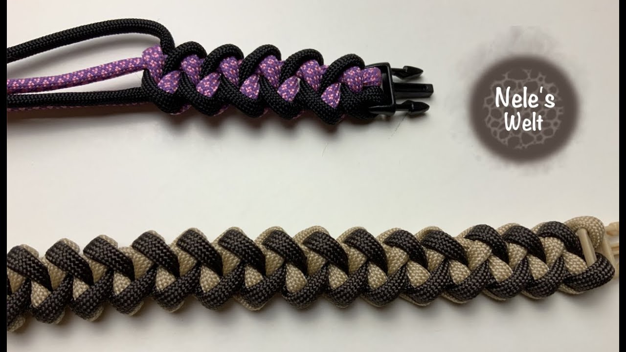 Paracord für Anfänger, Muster für Paracord Armband, DIY Anleitung by NeleC.