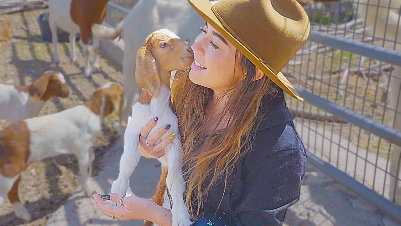 Meeting the New Baby Goats on the Farm w/ Erick