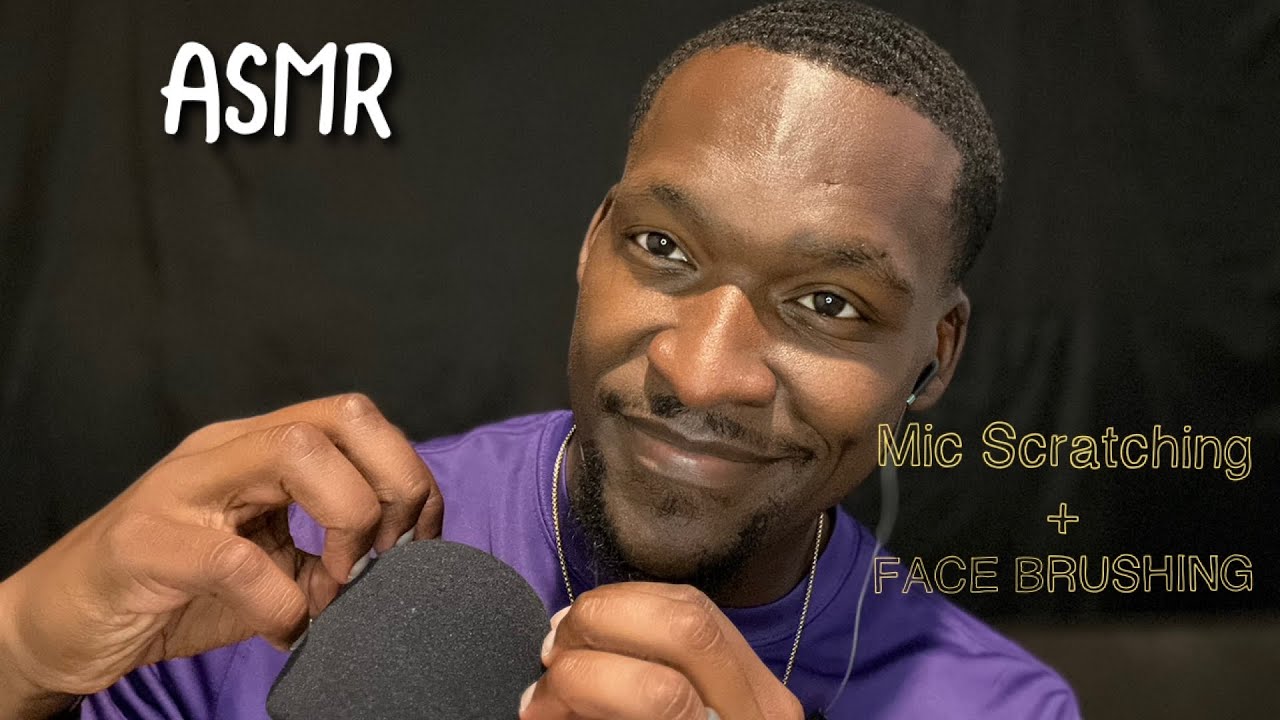 ASMR Mic Scratching & Face Brushing💆