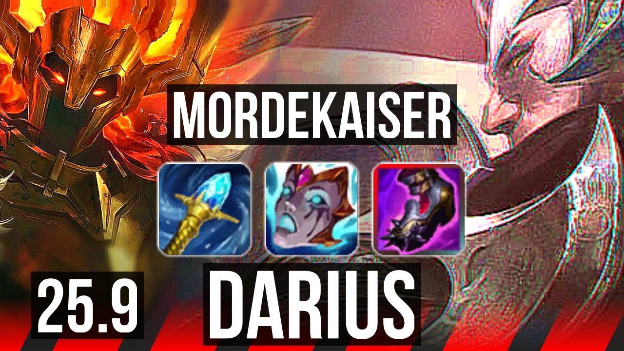 MORDEKAISER vs DARIUS (TOP) | Rank 1 Morde, 7 solo kills | EUNE Challenger | 25.9