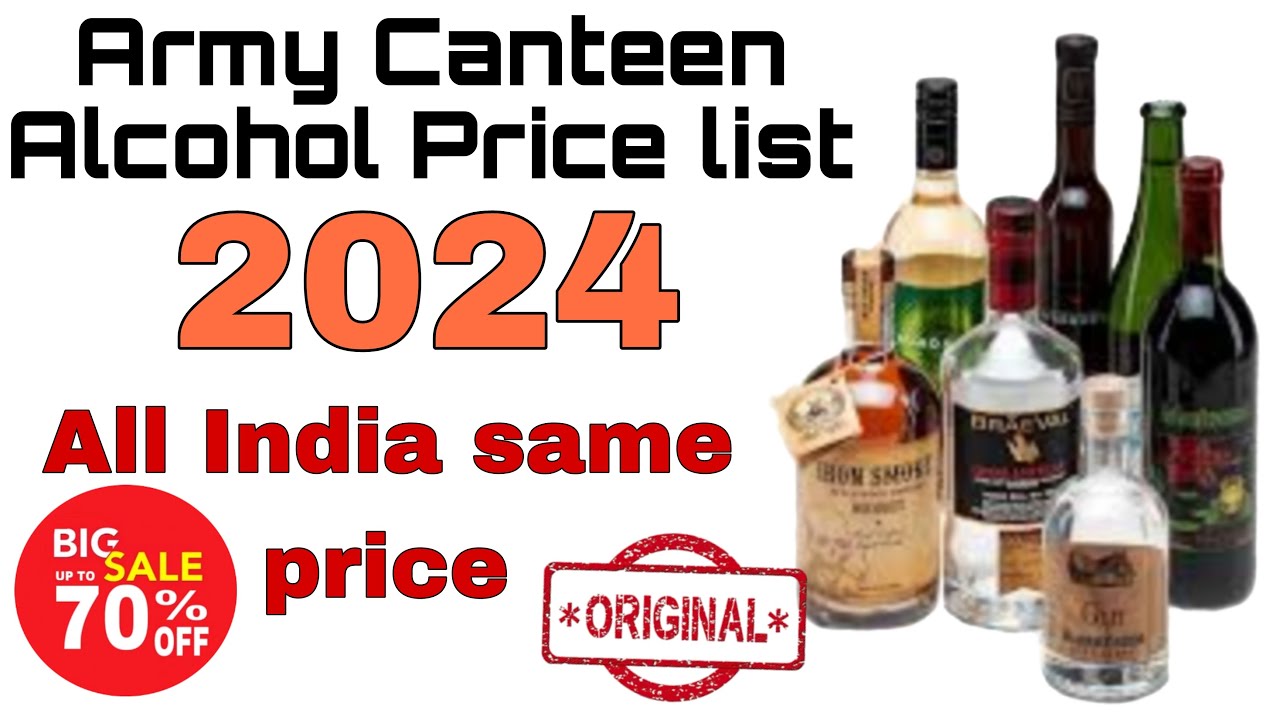 Army Canteen Alcohol Price list 2024 | CSD | All india same price