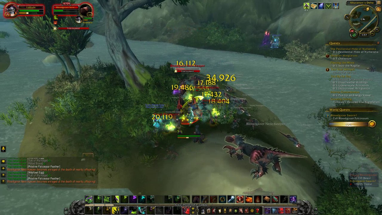 World of Warcraft Bloodgazer Swarm! Azsuna Legion World Quest Guide