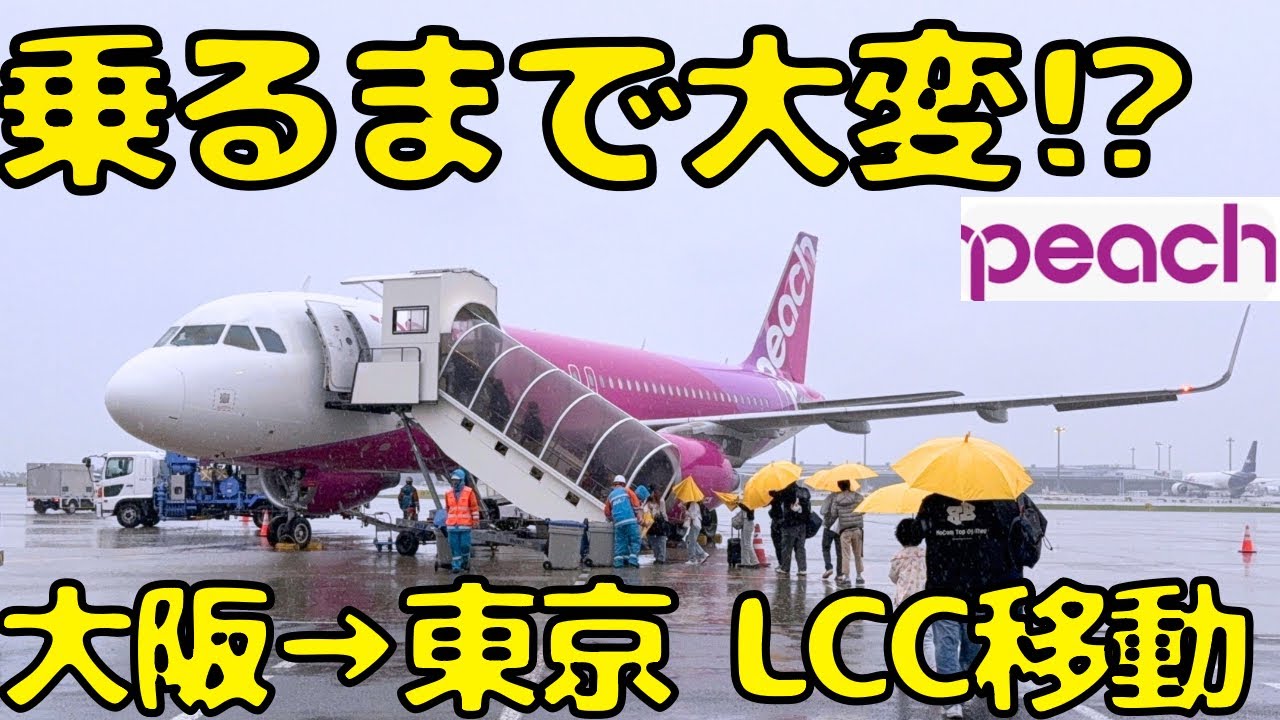 【ANAとJALより便利⁉︎】1つ狂うと旅程崩壊！？大阪&rarr;東京の移動にpeachを利用するとこうなります。