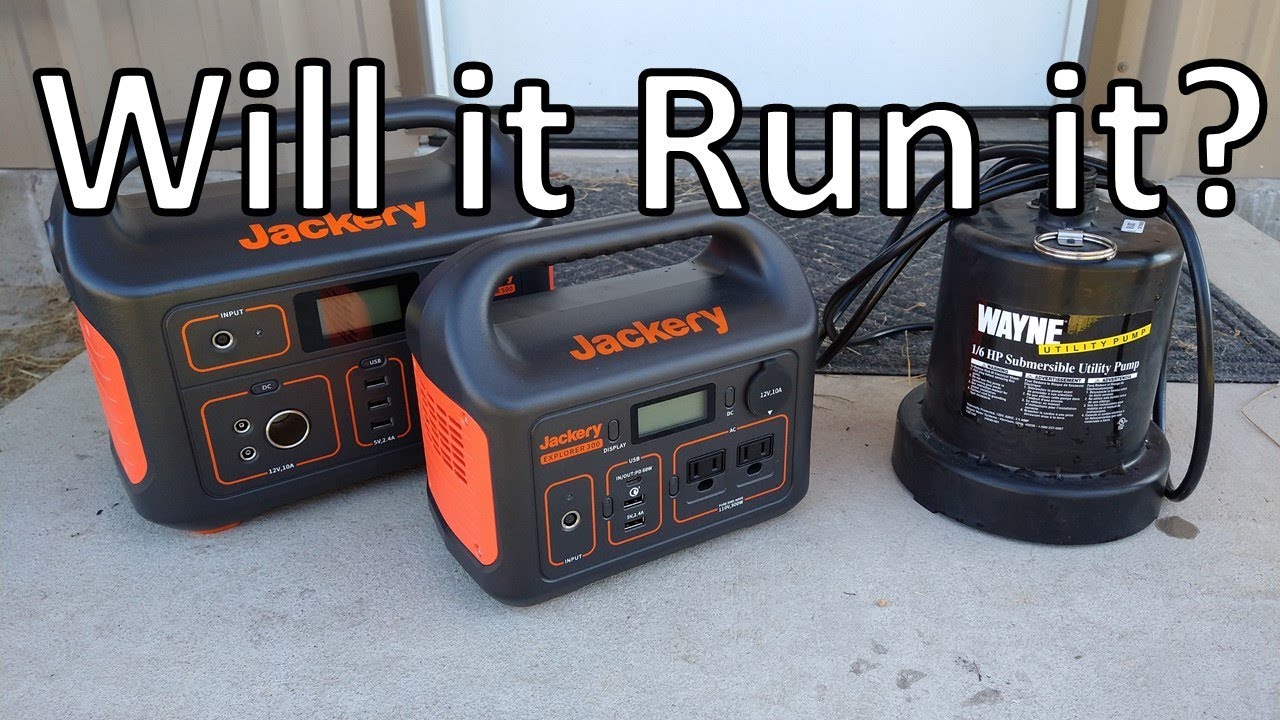Can a Jackery run a Utility Pump?