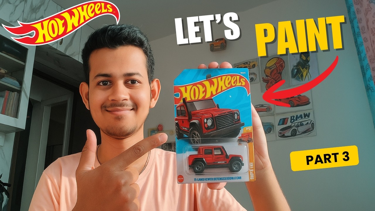 Let's paint Hotwheels Landrover defender double cab🤯