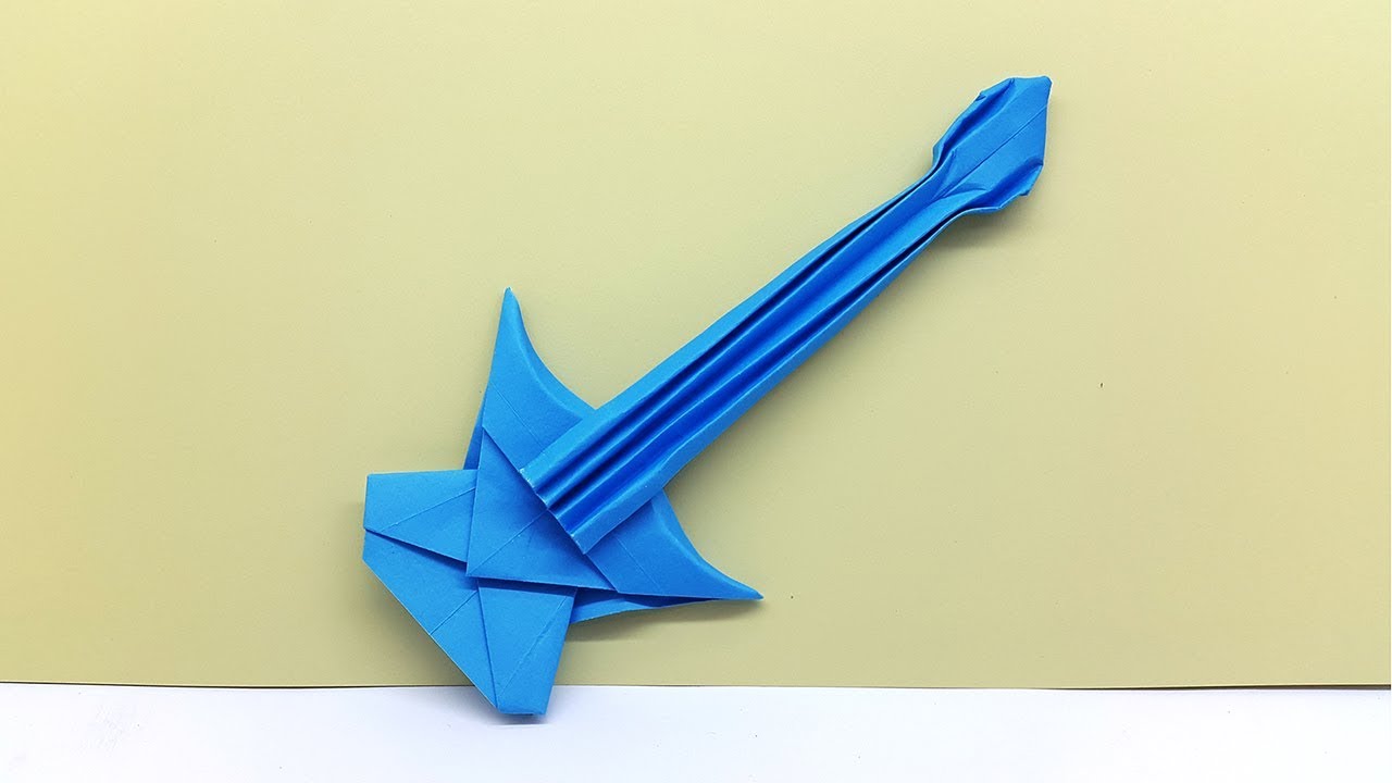 How to Make a Guitar / Bass - Origami Guitar Tutorial