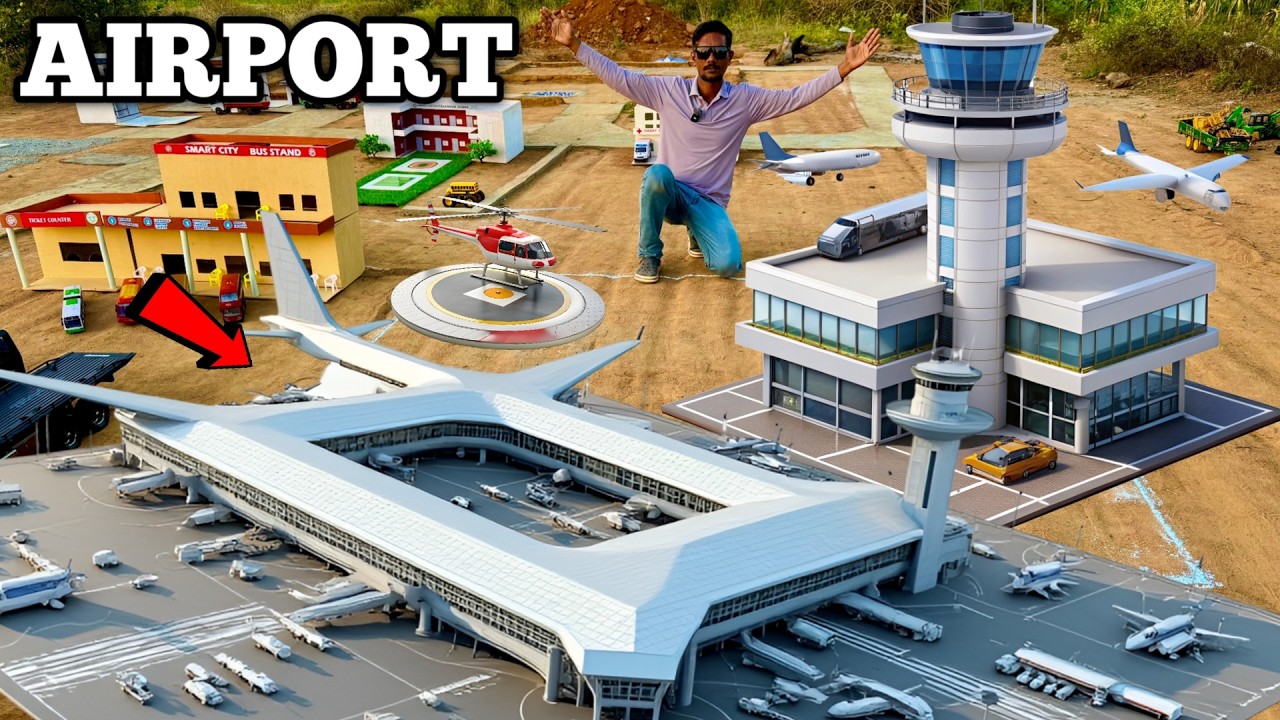 I Build New Massive Airport with Helipad RC Vehicle - Chatpat toy TV