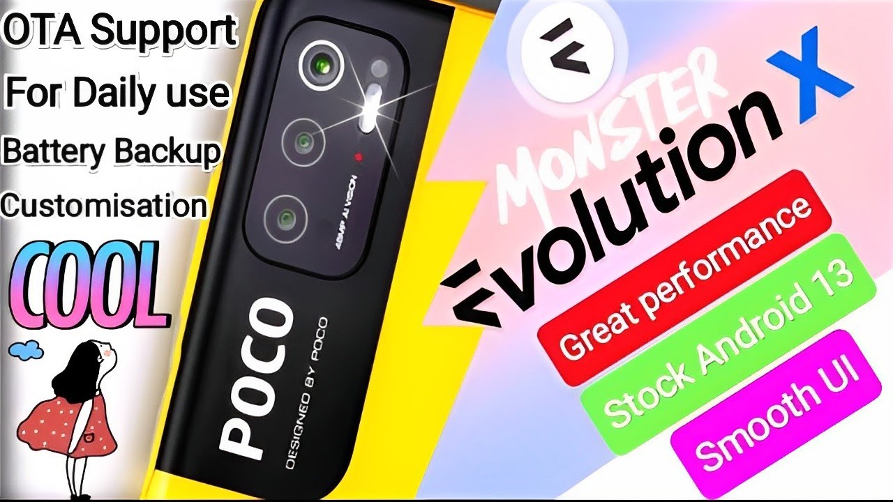 Evolution X Custom Rom For Poco M3 Pro 5G/Redmi note 10 5G/RN 10T 5G/Camellia(n) #Stock Android 13