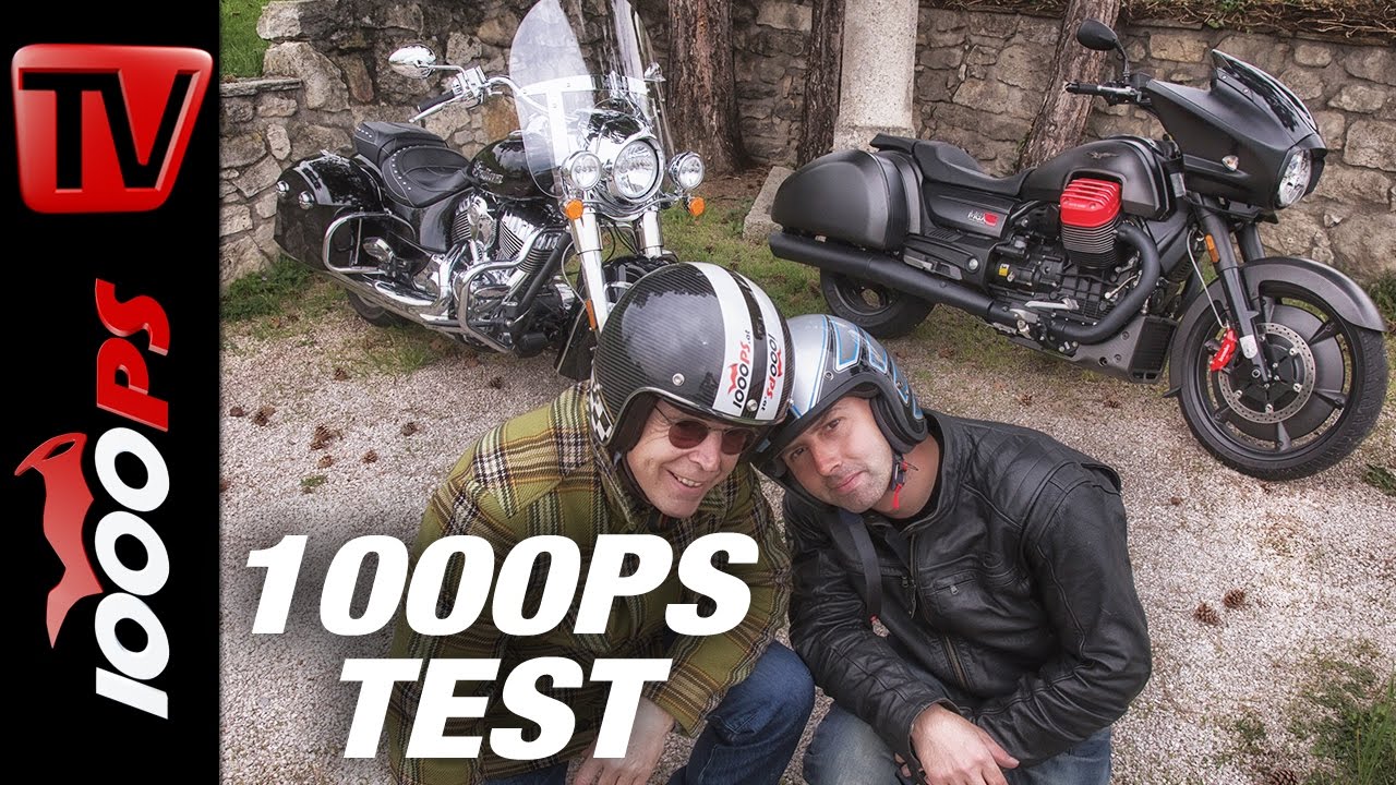 1000PS Test - Moto Guzzi MGX-21 Flying Fortress vs Indian Springfield 2017