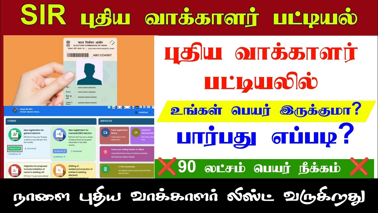 SIR Updated voter list | How to Check your name in voter list
