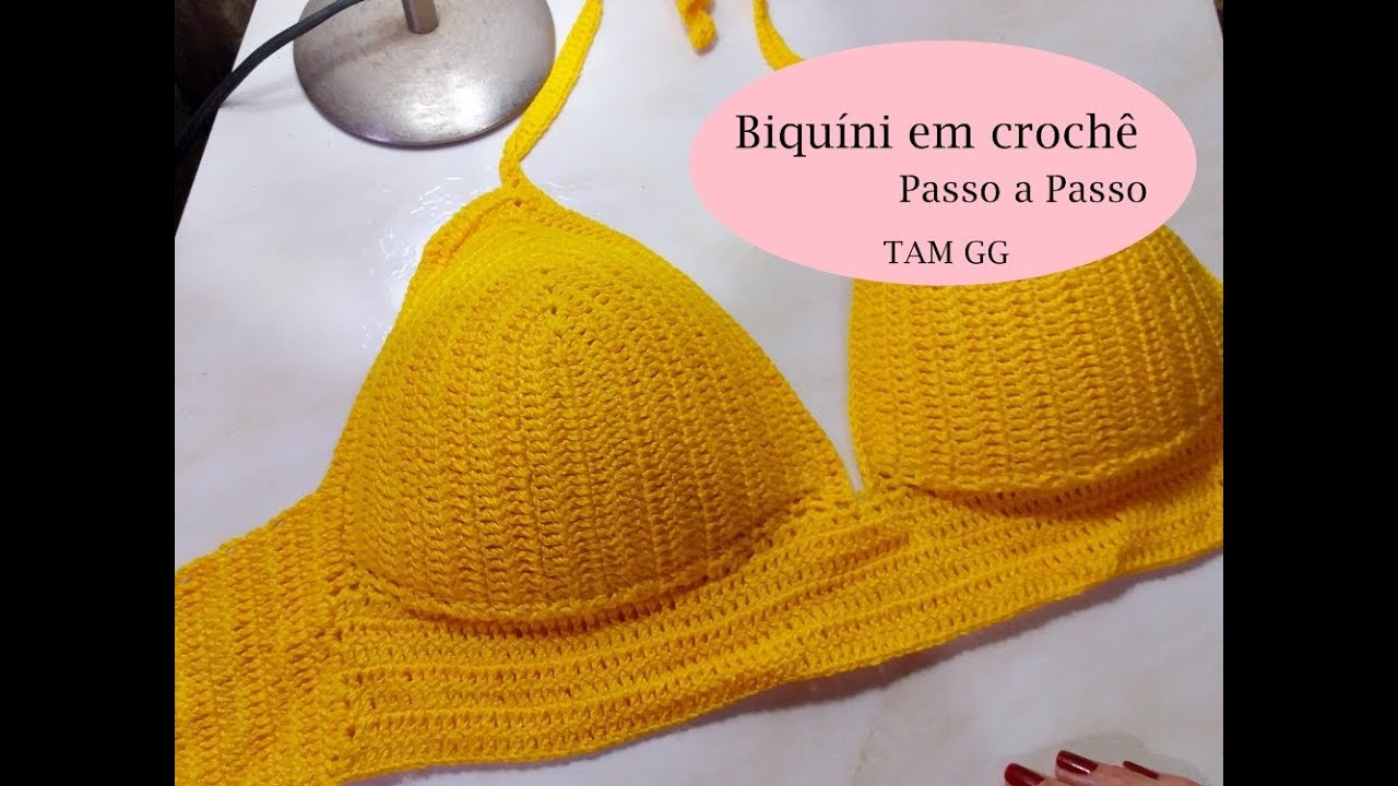 Biqu&iacute;ni croch&ecirc; tam GG -  passo a passo