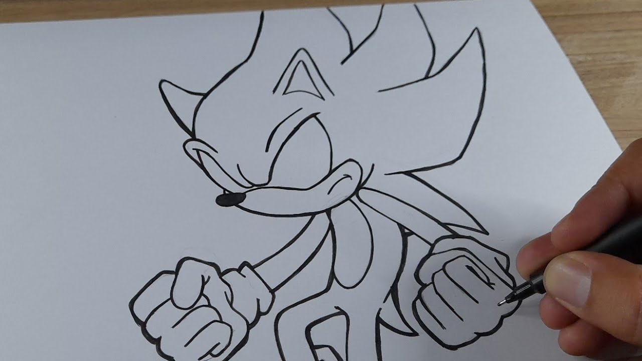COMO DESENHAR O SONIC DARK PASSO A PASSO