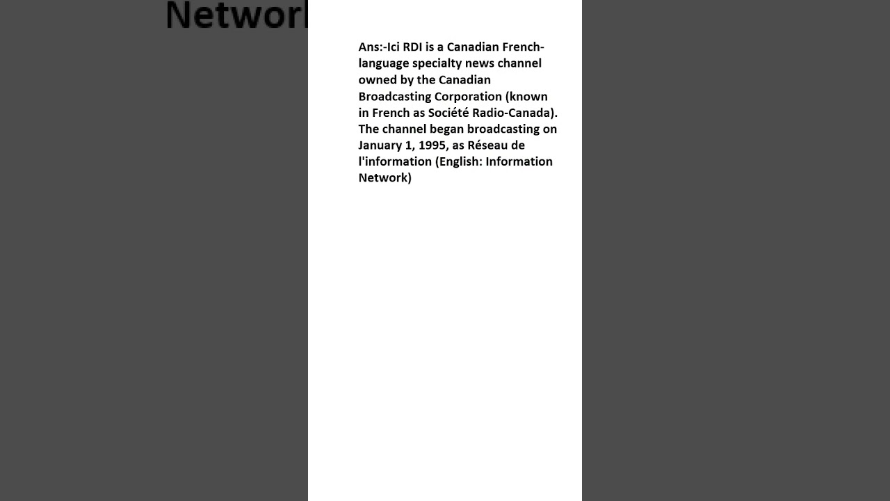 What is Ici RDI?
