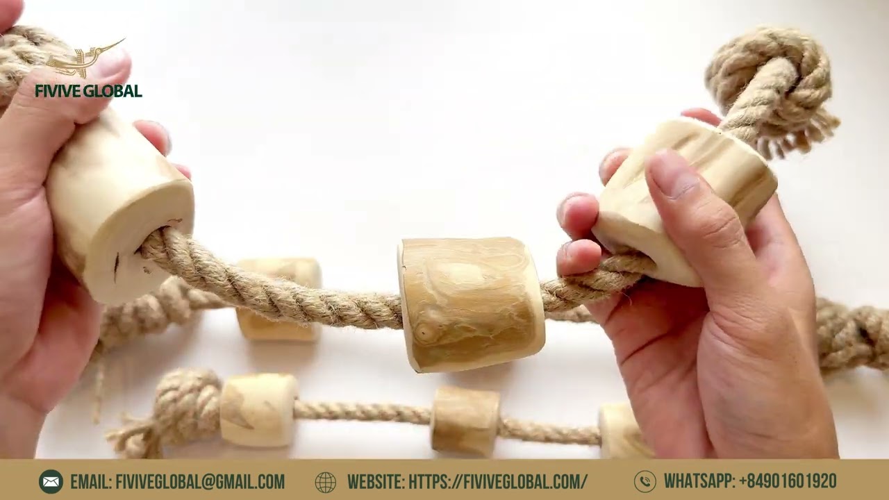 Pet Supply Multi-Pet Chew Dog toys &ndash; Coffee Wood and Rope Blend for Social Play and Sharing