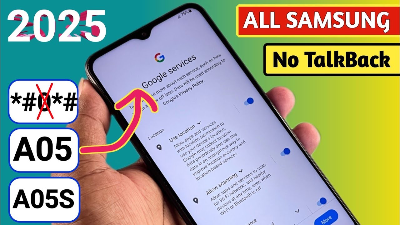Samsung A05/A05s FRP Bypass Without Pc - 2025 Google Account Unlock Android 13/14 - Not TalkBack