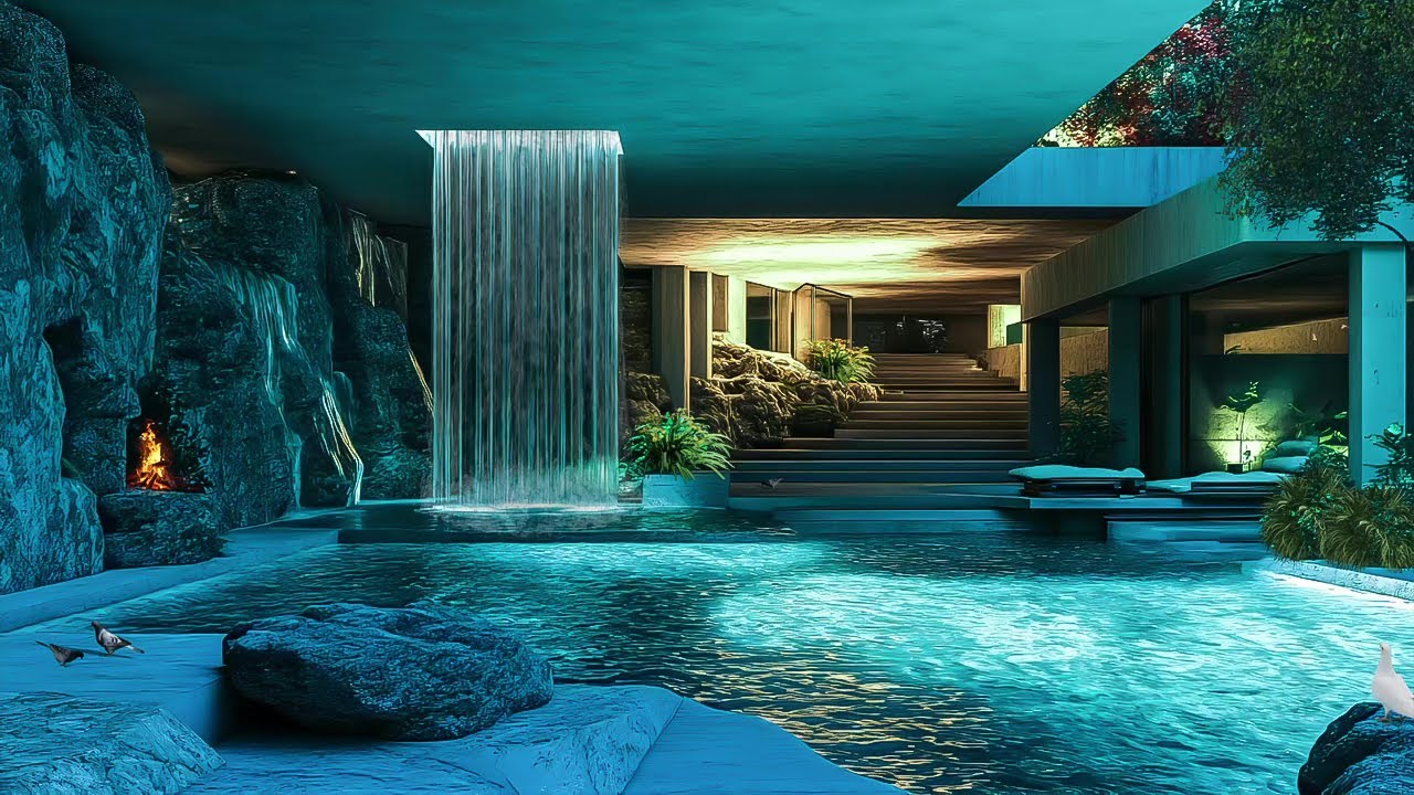 Luxurious Resort Space - Large Waterfall and Natural Sounds for Ultimate Relaxation & Peaceful Sleep