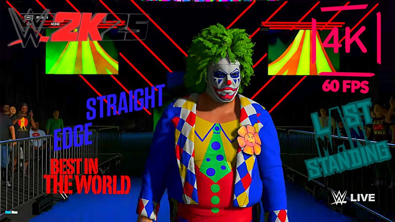 Wwe 2K25 Cm Punk vs Doink the Clown 🤡 | Last Man Standing | Wwe Championship | 4k60Fps | ⭐⭐⭐⭐