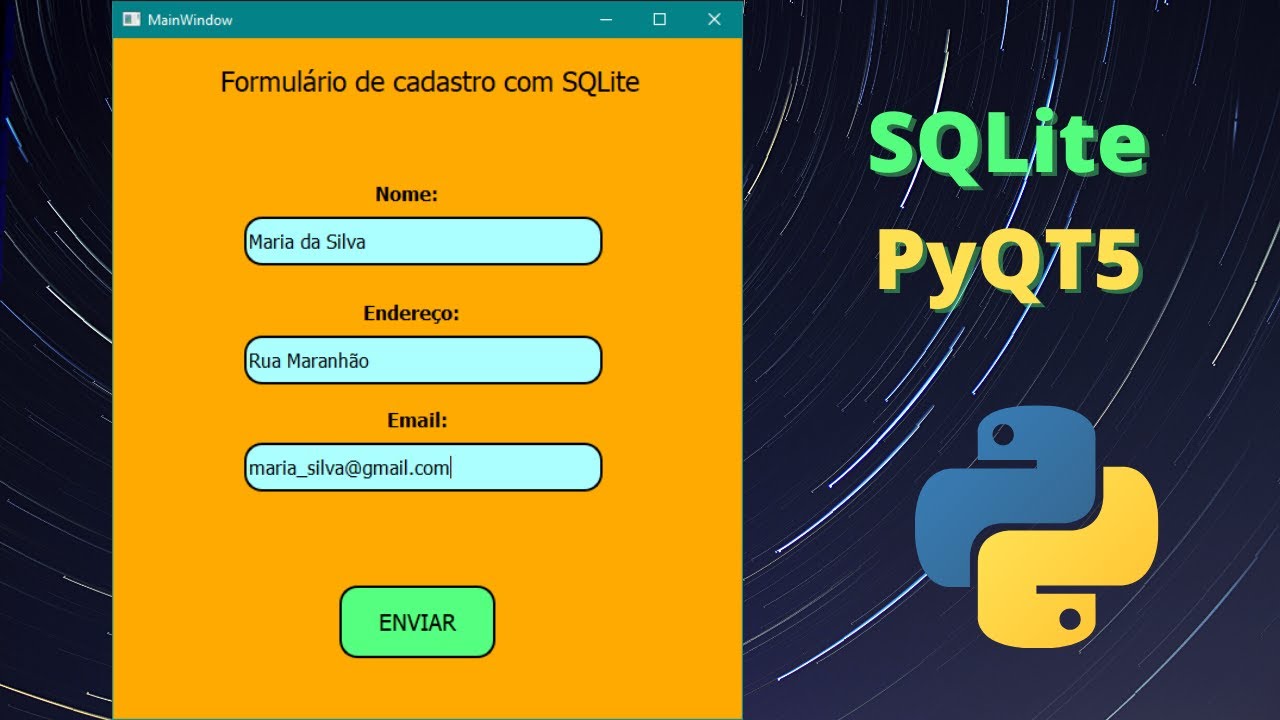 PyQt5 e SQLite - Salvando dados no banco