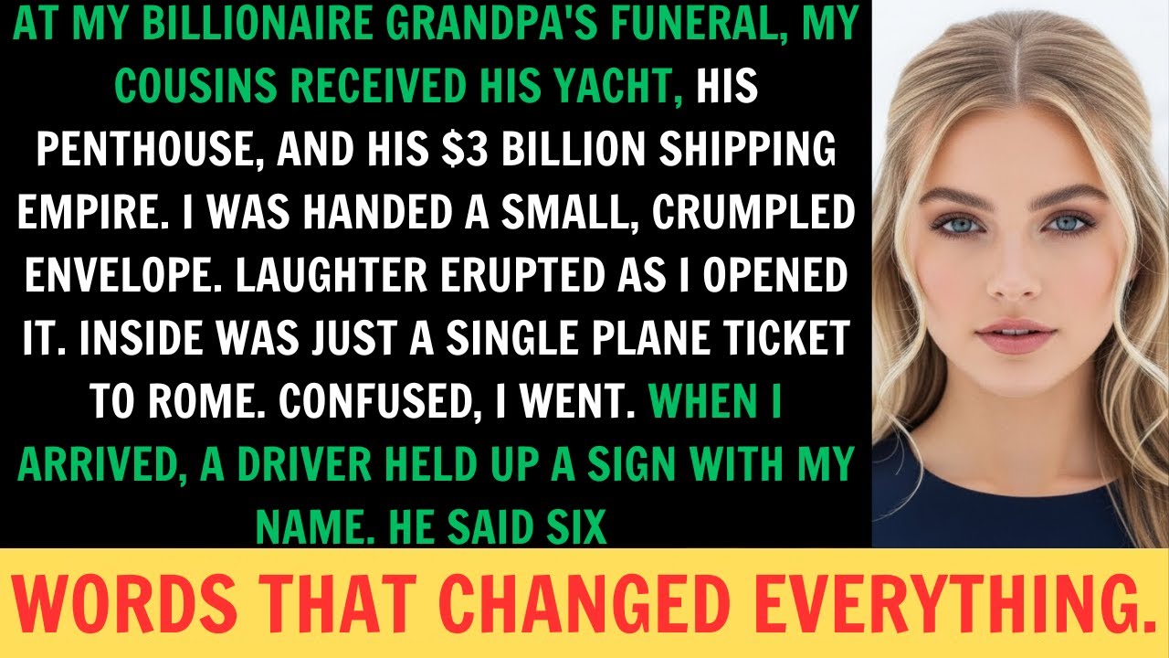 They Got BILLIONS at My Billionaire Grandpa’s Funeral, I Got ONE Plane Ticket – Then 6 Words…