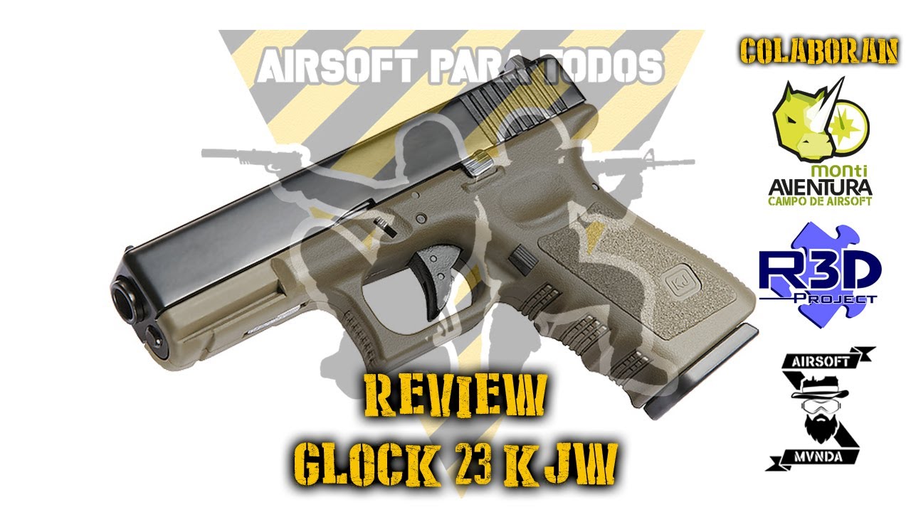 REVIEW replica GLOCK 23 kjw de abs con blowback para principiantes / AIRSOFT PARA TODOS