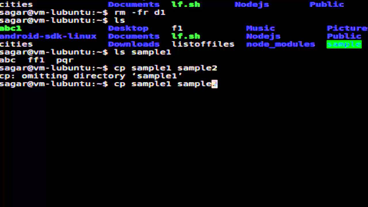 How to copy all files and subdirectories in Linux
