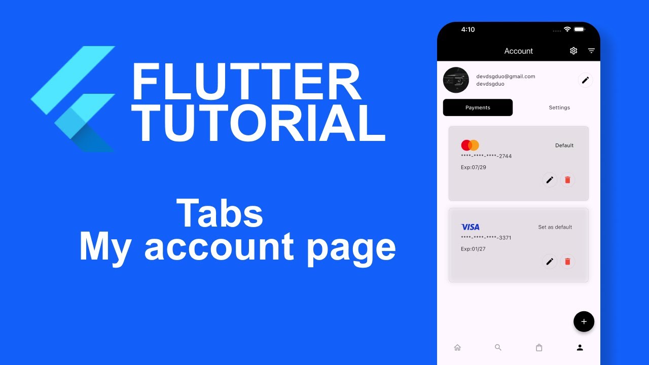 Flutter tutorial 43:  Tabs