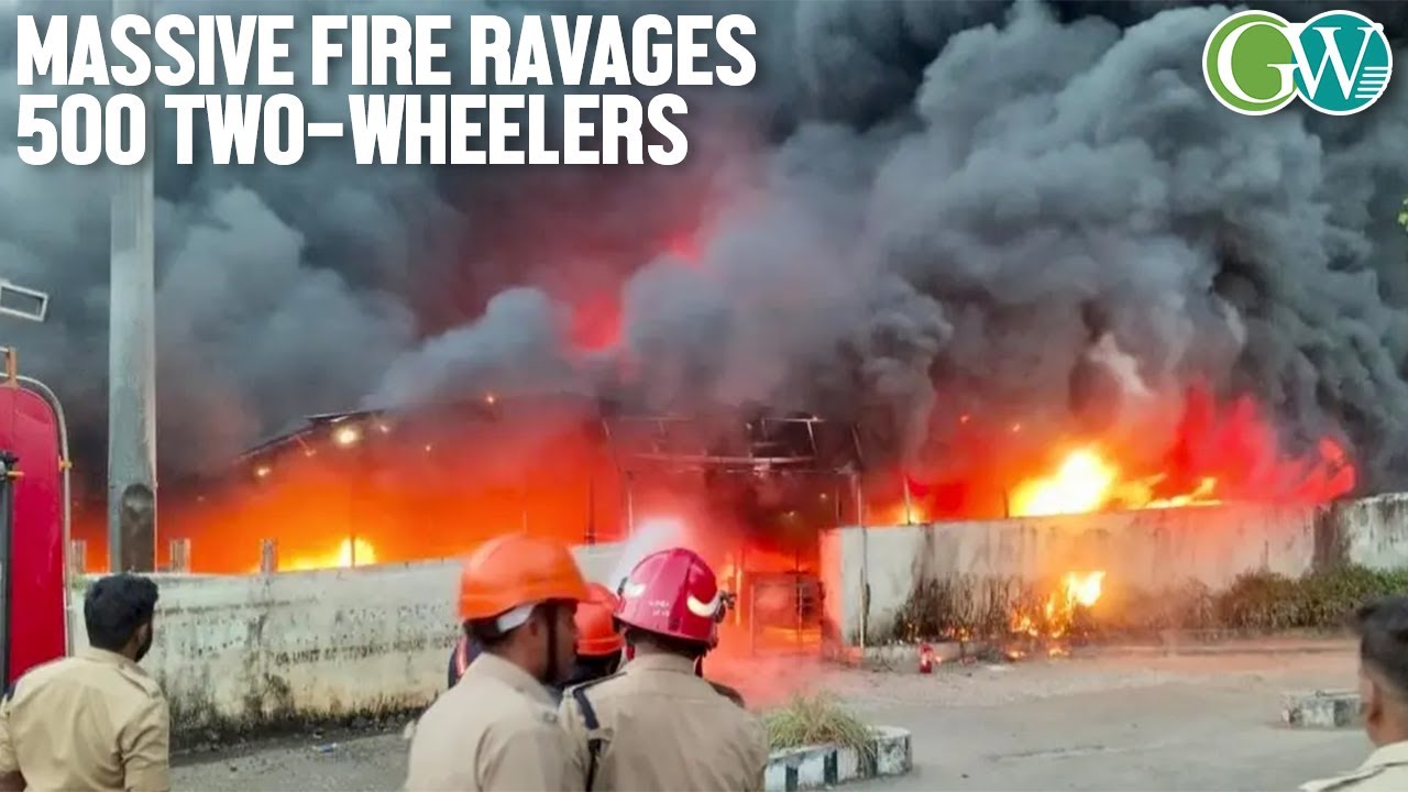 FIRE ERUPTS AT THRISSUR RAILWAY STATION: OVER 500 TWO-WHEELERS GUTTED IN BLAZE