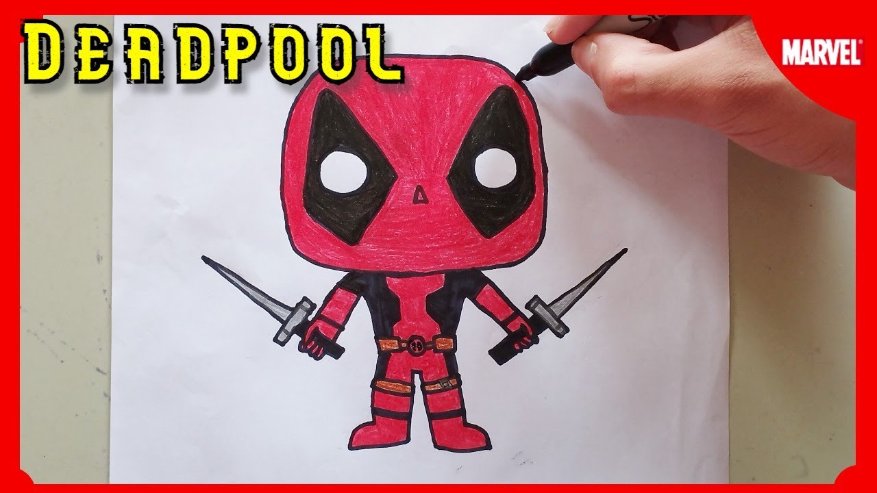 Cómo DIBUJAR a DEADPOOL FUNKO POP fácil | Deadpool