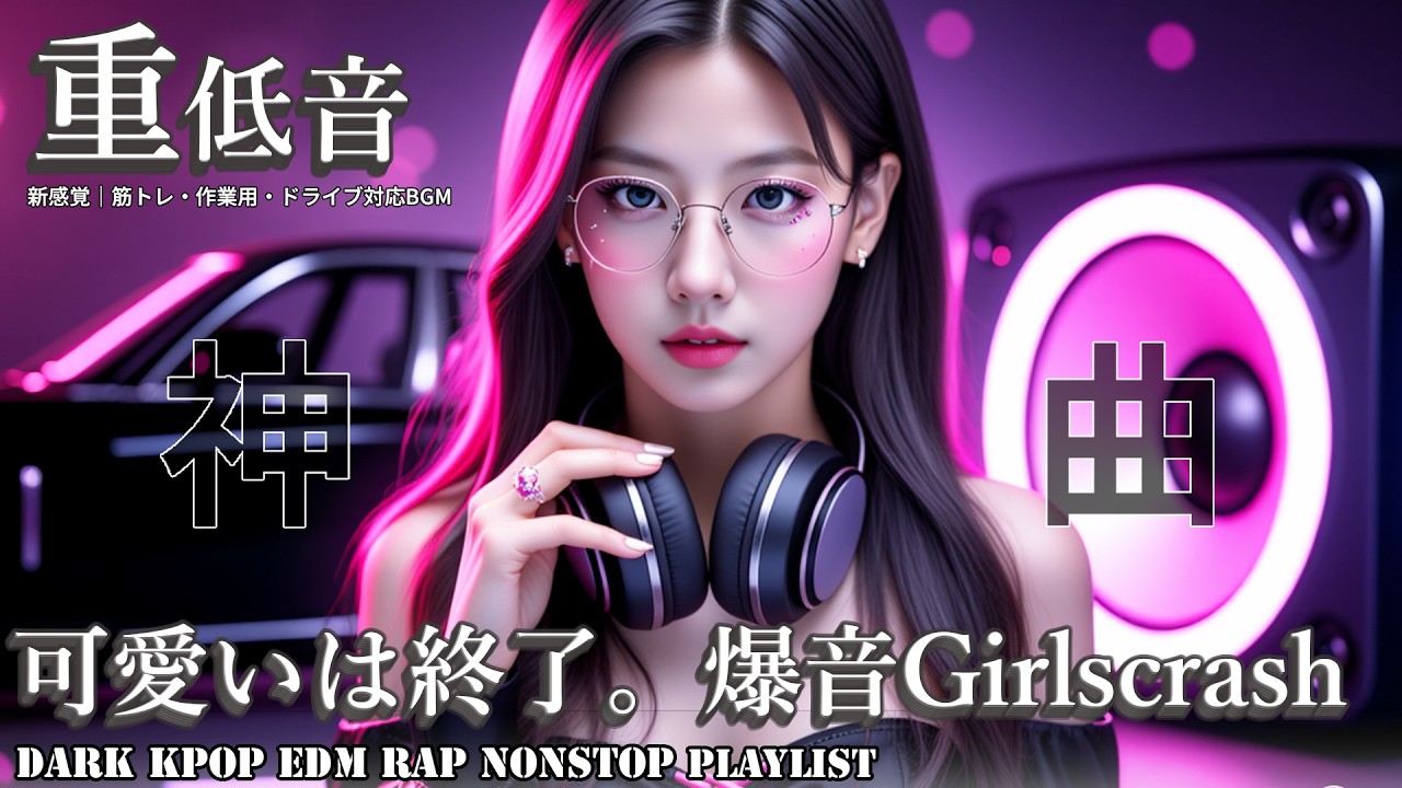 【重低音PLAYLIST×縦揺れ注意】可愛いは終了。爆音 20分｜DARK KPOP×RAP×EDM