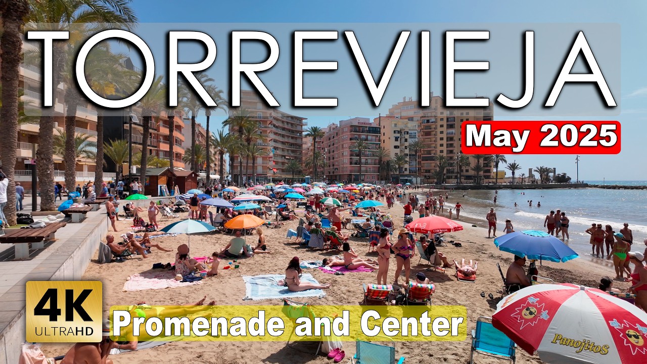 Torrevieja - Promenade and Center, May 3, 2025 - Spain | Costa Blanca - Walking tour [4k 60fps]