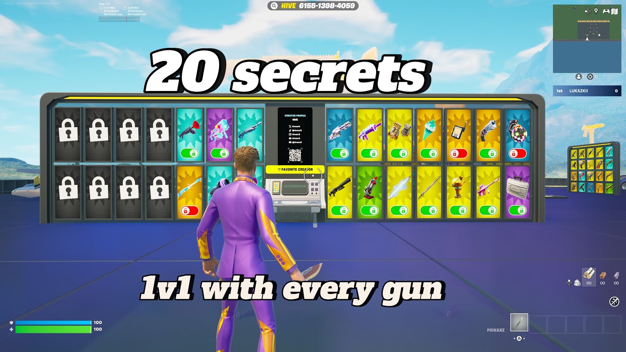 How to get 20 secrets in 1v1 with every gun