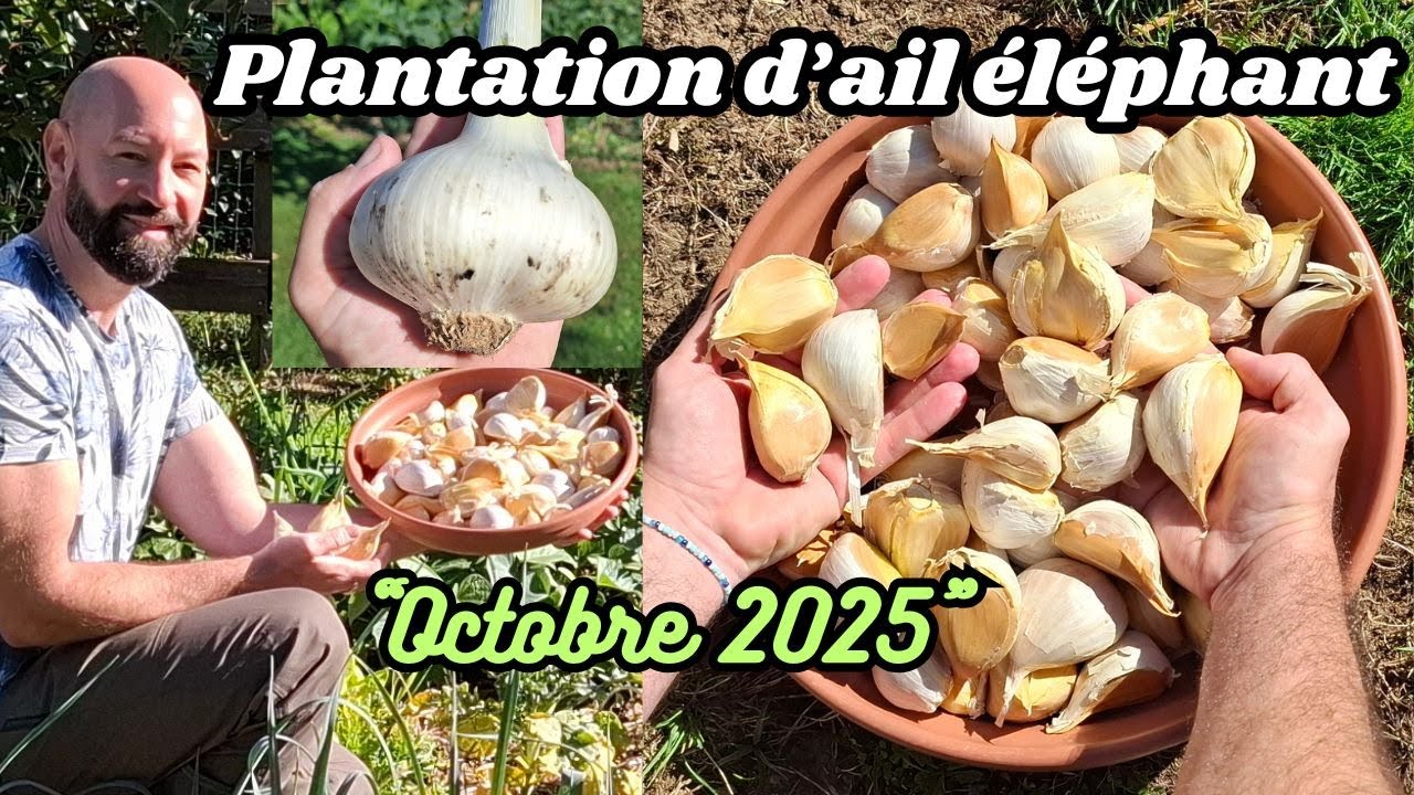 Plantation d'ail éléphant  