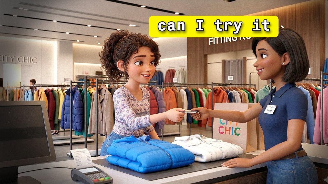 At the Clothing Store – Slow & Easy English Story for Beginners